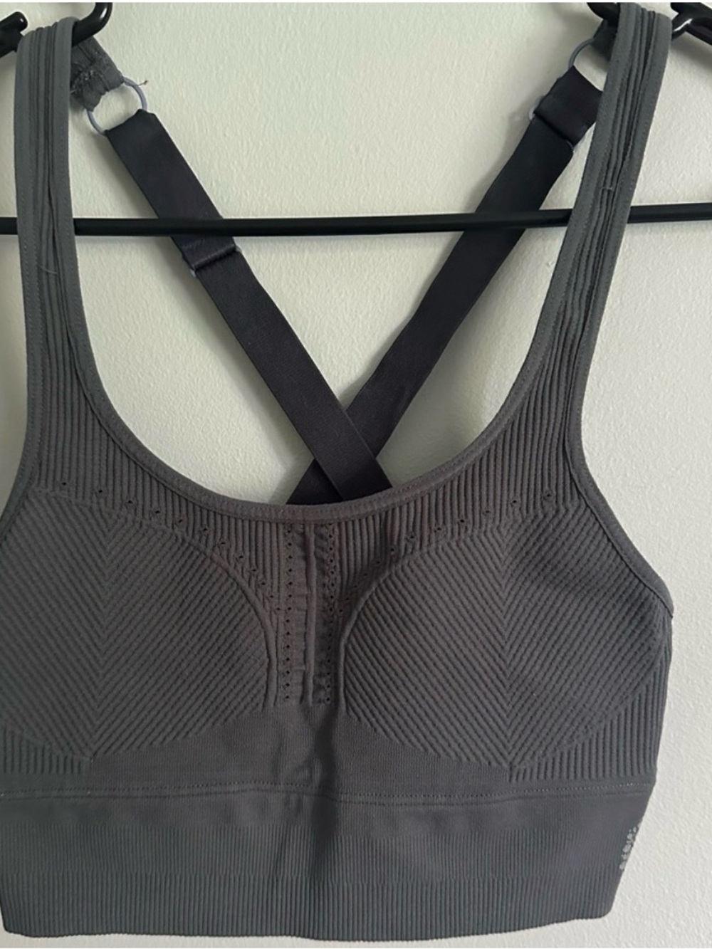 Free People Movement Seamless Yoga Sports Bra Bralette - Charcoal Gray Size XS/S